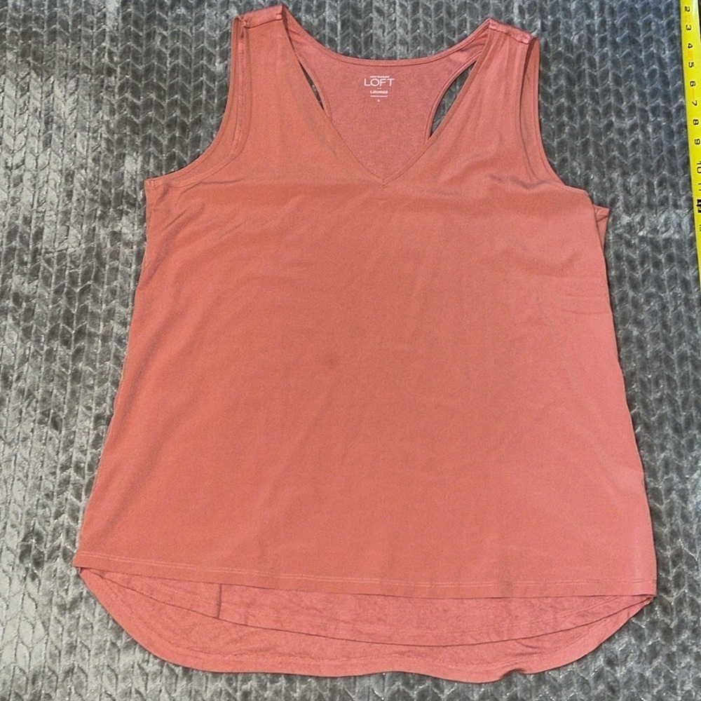Ann Taylor Loft Lounge Double Layered Shirt. Racer Back. Size Large